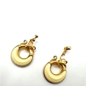 Resin,Gold Plated clip on earrings